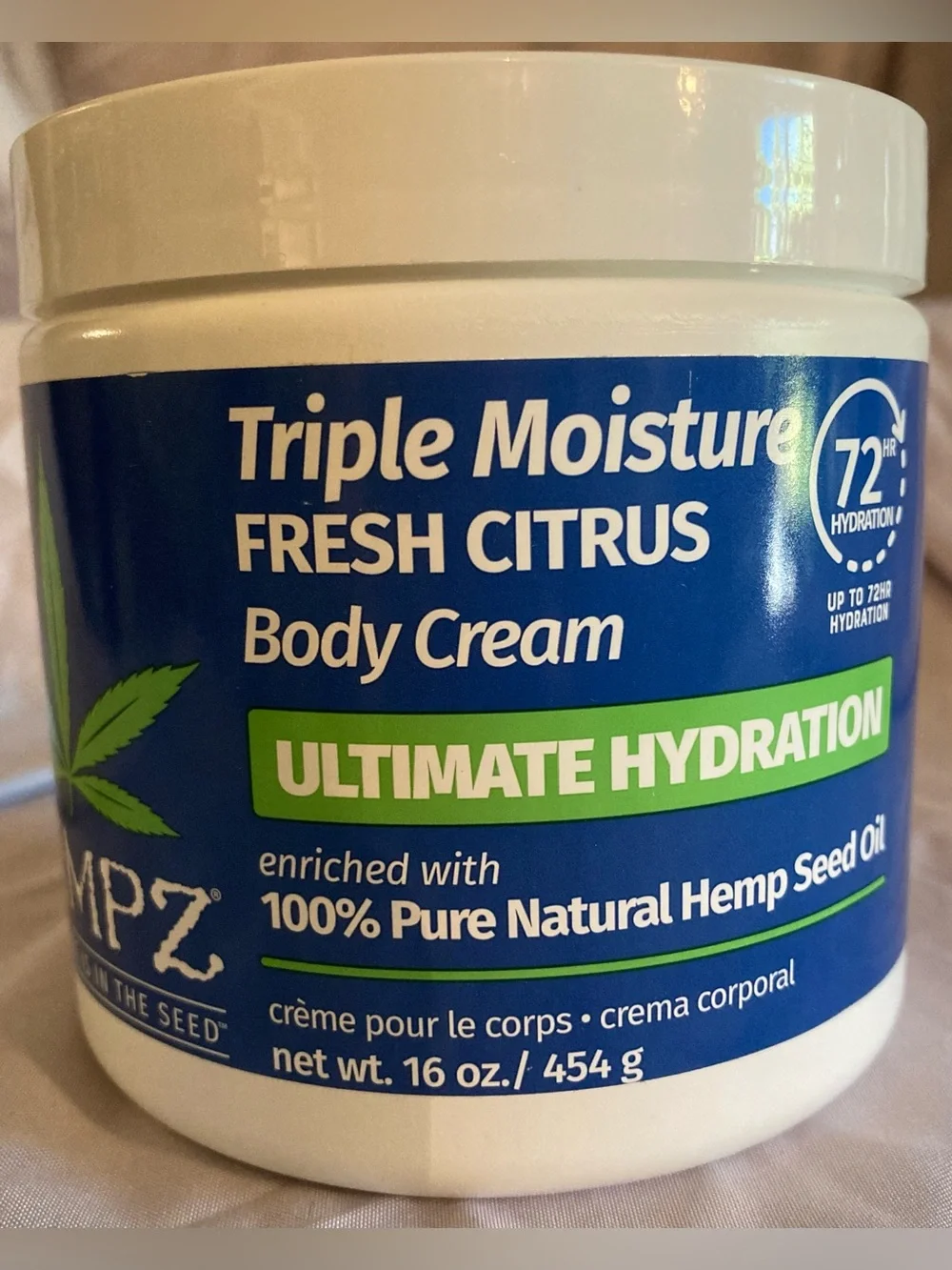 Hempz Triple Moisture Fresh Citrus Body Cream w/ Hemp Seed Oil